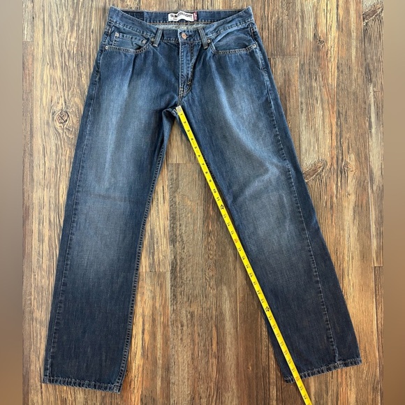 Levi’s 514 Slim Straight Jeans Mens 33 x 32 Dark Wash Blue Denim - Picture 4 of 11